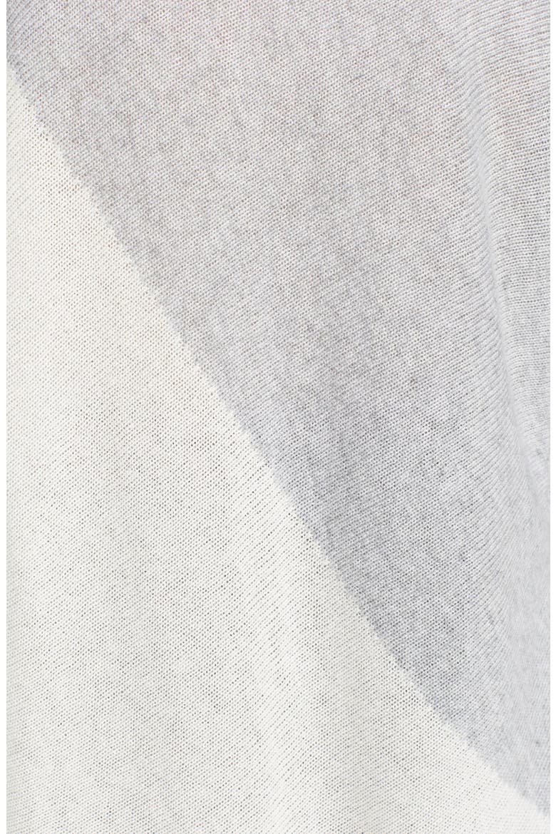 Asymmetrical Wool Blend Sweater, Alternate, color, GREY/ CREAM