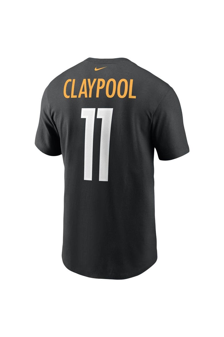 Men's Nike Chase Claypool Black Pittsburgh Steelers Name & Number T-Shirt, Alternate, color, BLACK
