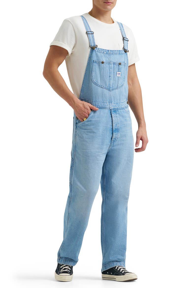 Cotton Denim Bib Overalls, Main, color, JUST ME