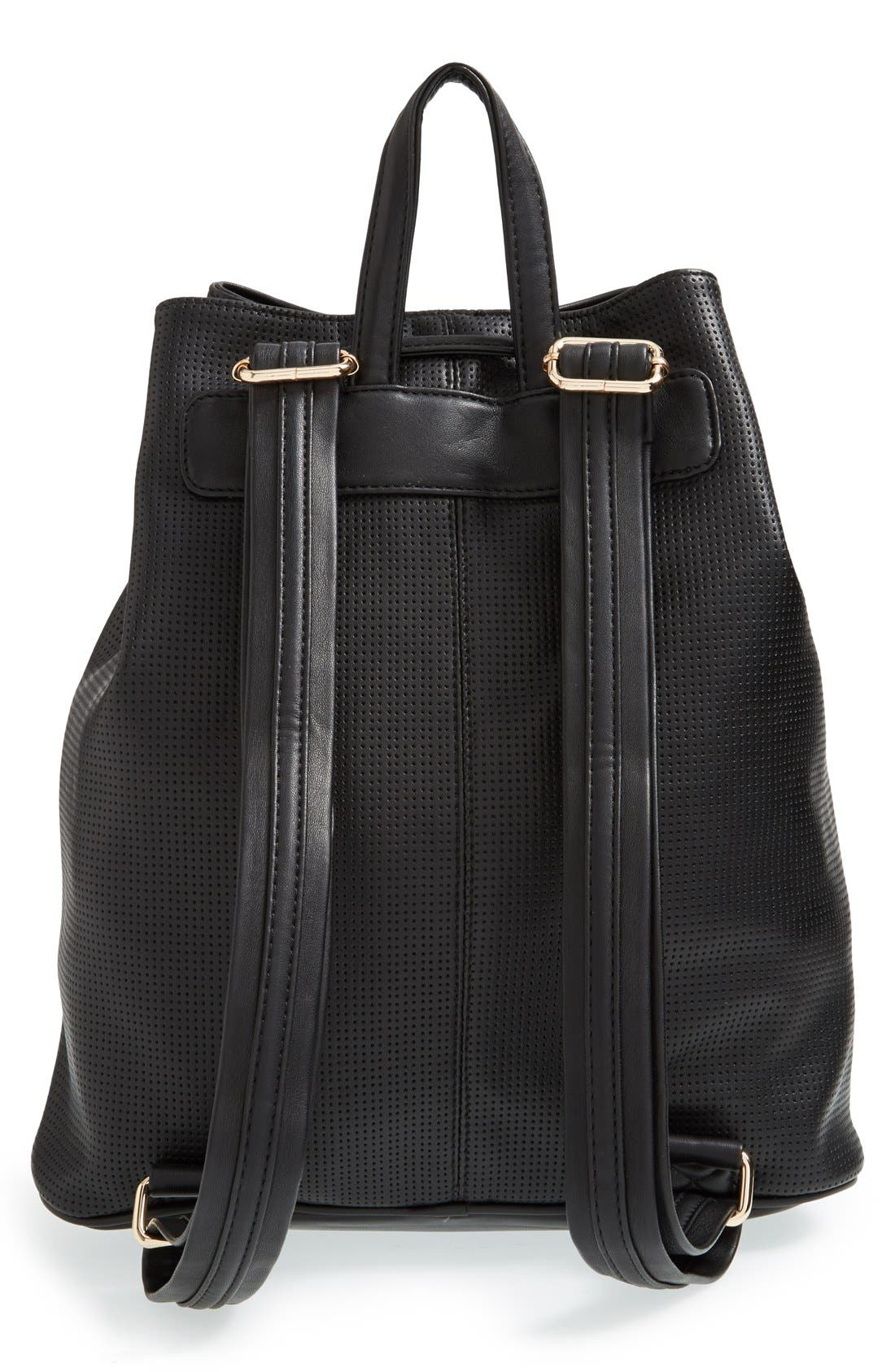 Deux Lux 'Downtown' Perforated Faux Leather Backpack, Alternate, color, 