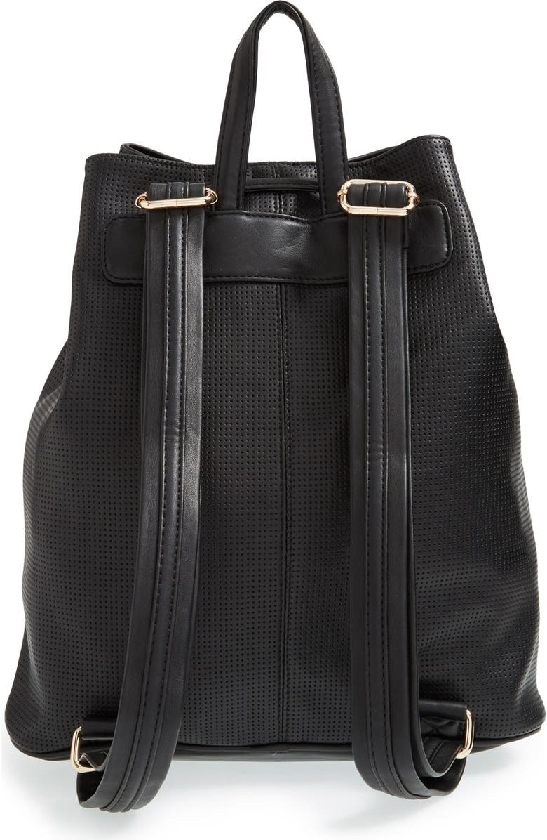 Deux Lux 'Downtown' Perforated Faux Leather Backpack, Alternate, color,