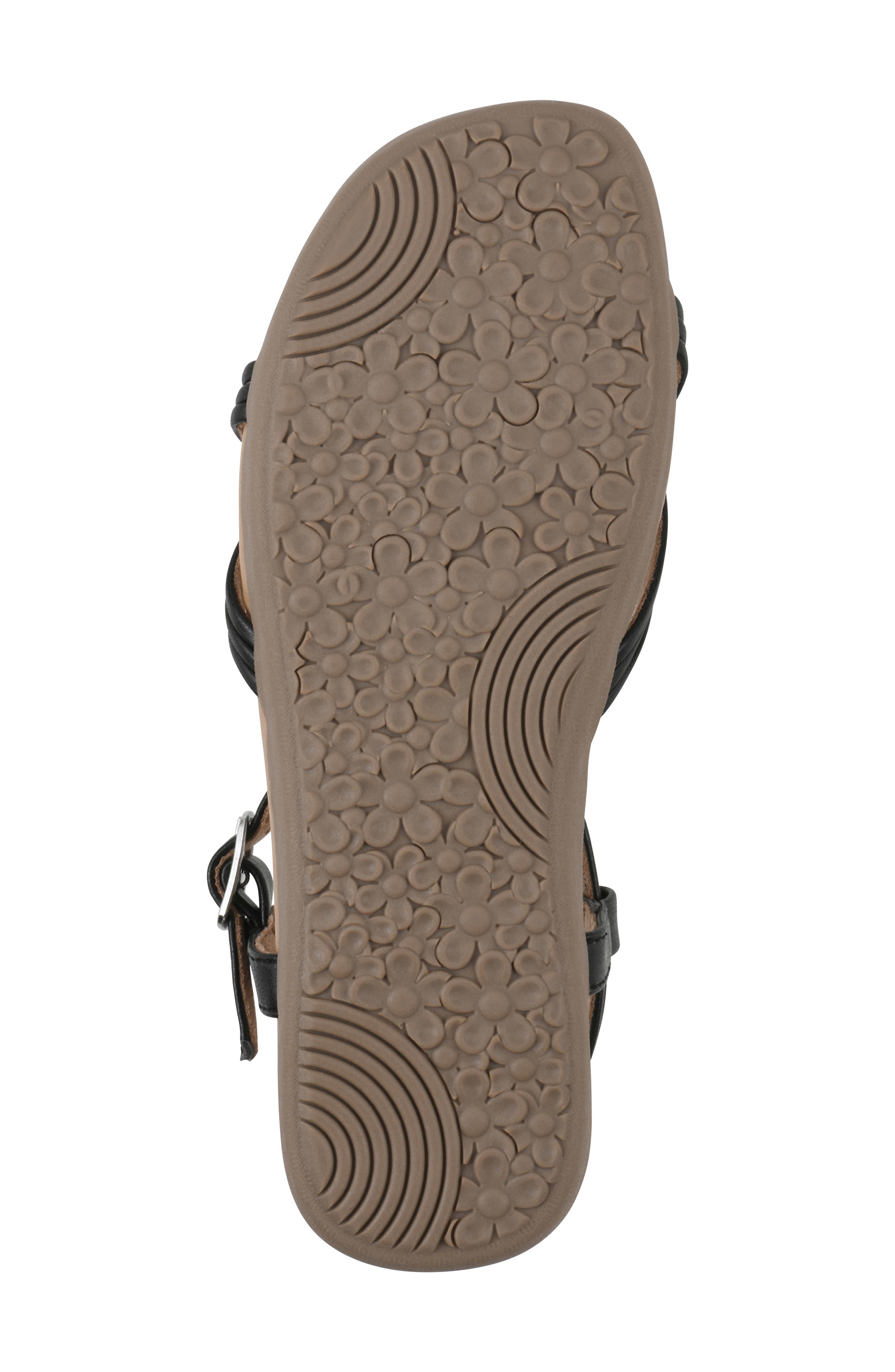 CLIFFS BY WHITE MOUNTAIN Frania Strappy Sandal, Alternate, color, Black/ Smooth