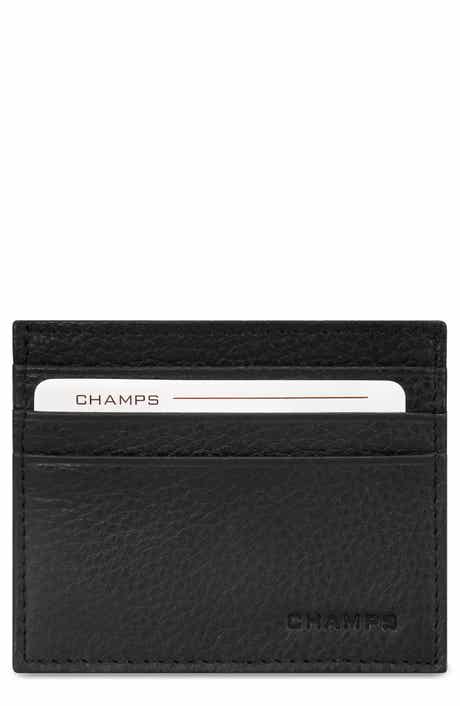 CHAMPS Slim Leather Card Wallet
