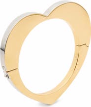 Kate Spade New York geo pop two tone heart bangle bracelet