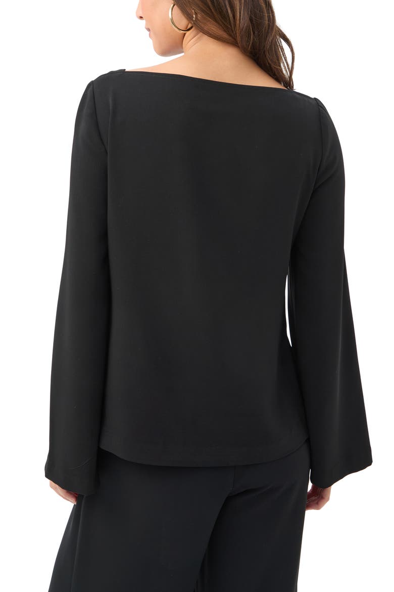 Sarese Long Sleeve Boat Neck Top, Alternate, color, Black