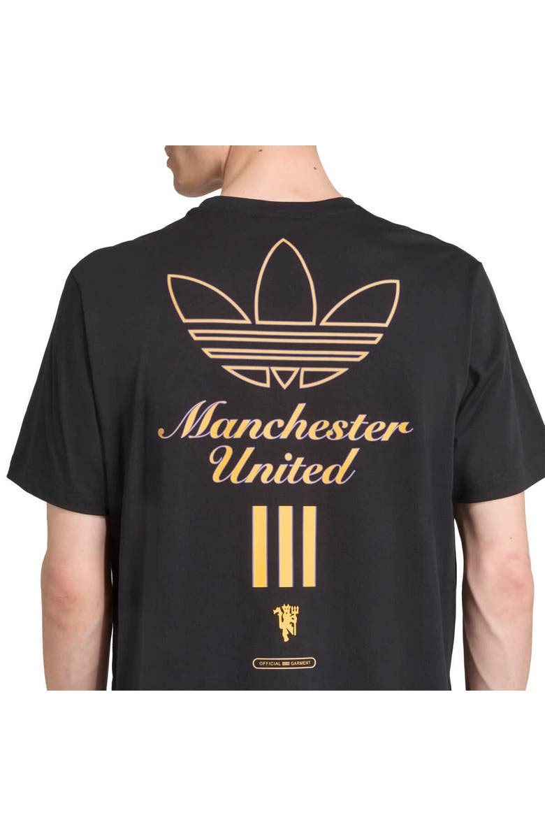adidas Men's adidas Black Manchester United Terrace Icons Collection Graphic T-Shirt, Alternate, color, Black