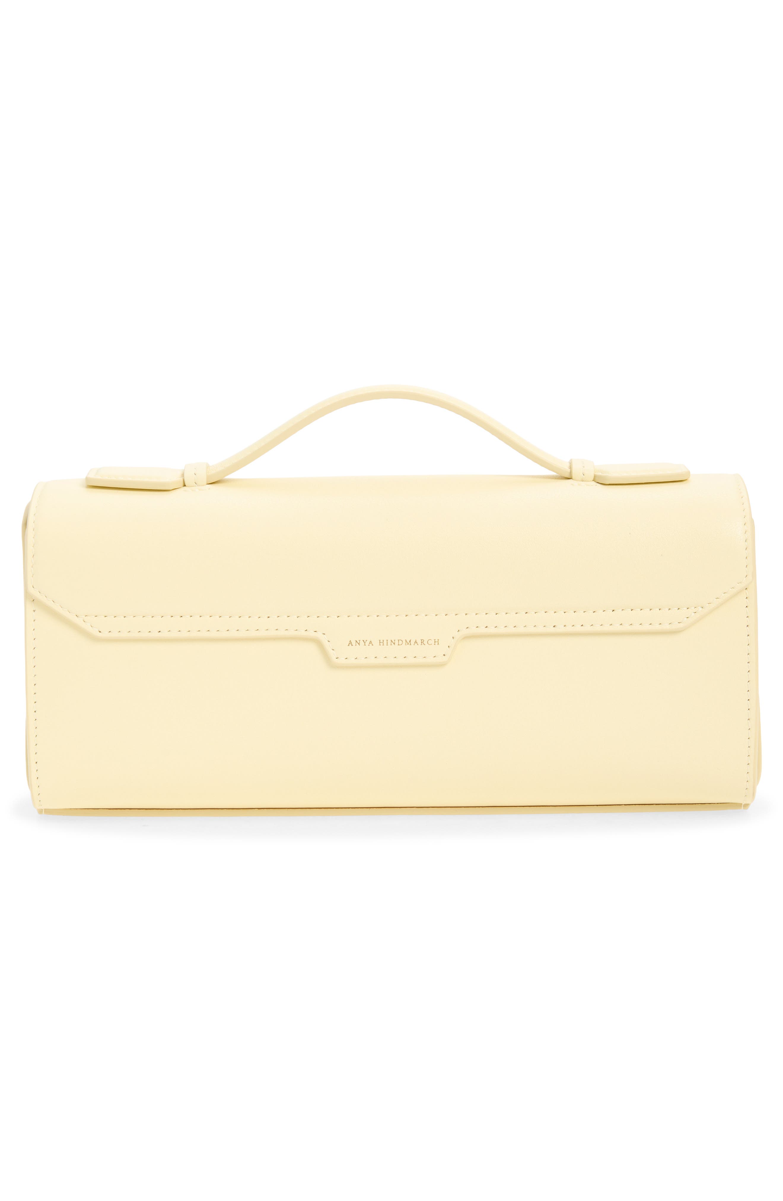 Mortimer Leather Clutch, Alternate, color, BUTTER