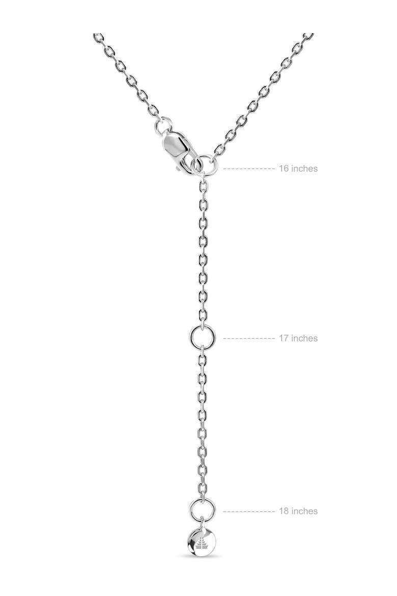Clover Necklace in Rhodium Plated Sterling Silver, Alternate, color, Silver