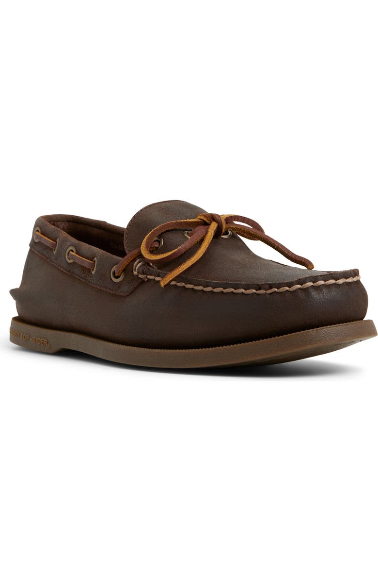 Sperry Authentic Original<sup>™</sup> 1-Eye Boat Shoe, Main, color, Dark Brown