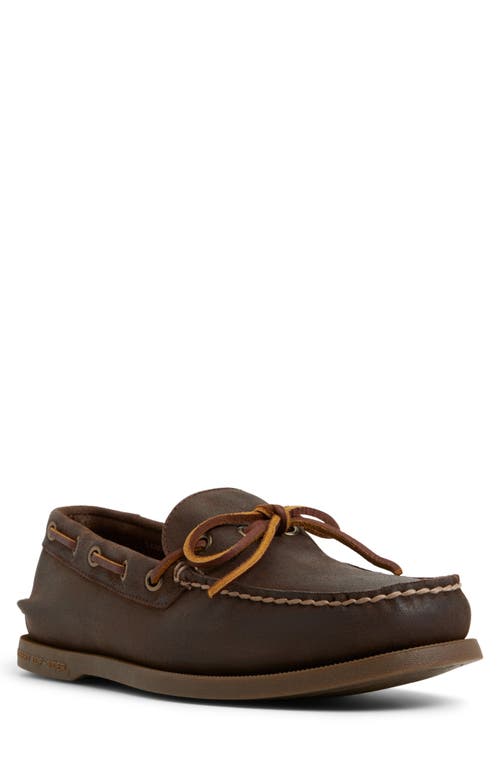 Sperry Authentic Original 1 Eye Boat Shoes Dark Brown In Brown