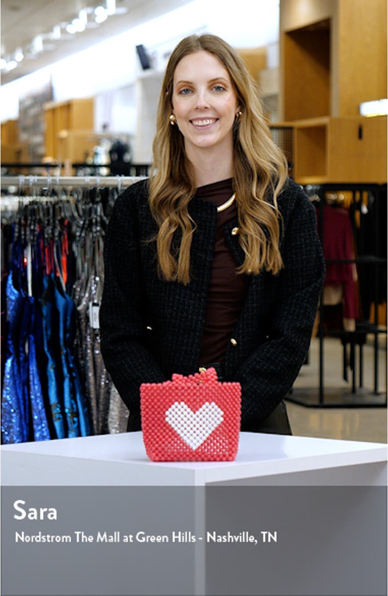 Kids' Heart Beaded Top Handle Bag, sales video thumbnail