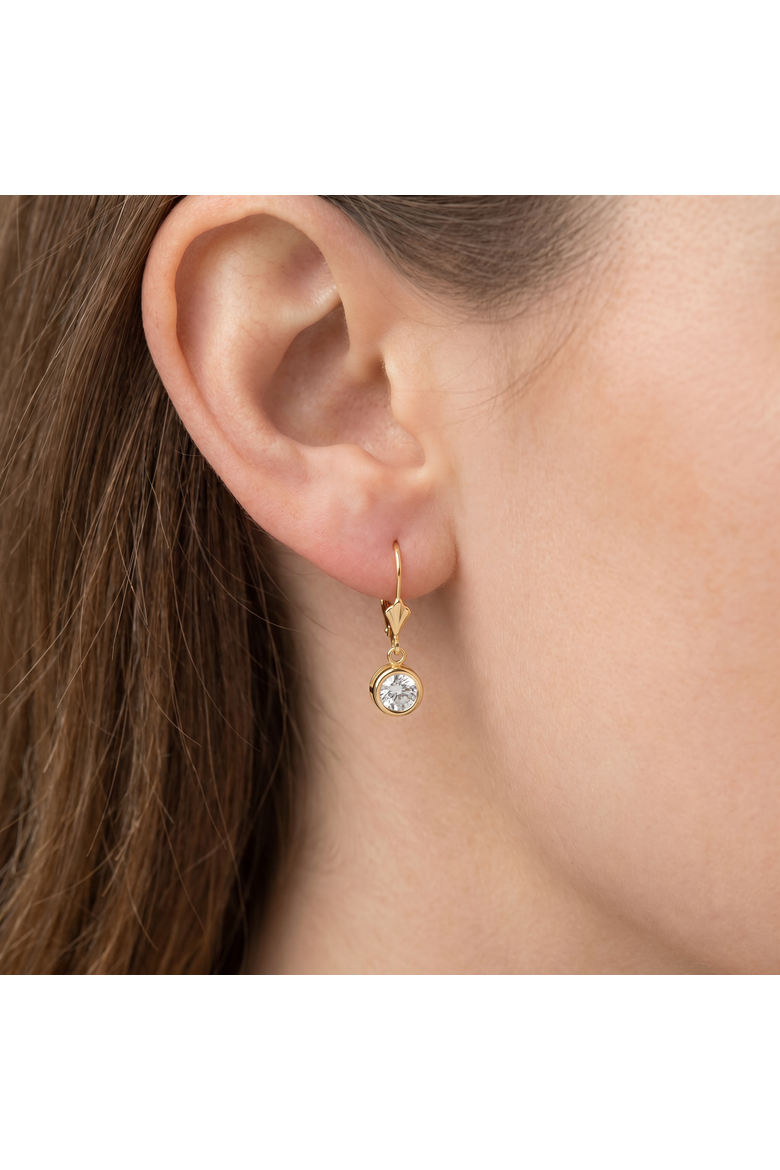 1.80Ct Diamond Lab Grown Dangle Lever Back Hoop Earrings 14k Gold, Alternate, color, 14k Yellow Gold