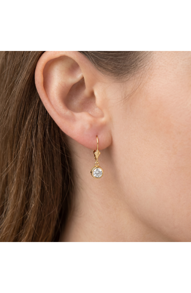 Bliss Diamond 1.80Ct Diamond Lab Grown Dangle Lever Back Hoop Earrings 14k Gold, Alternate, color, 14K Yellow Gold