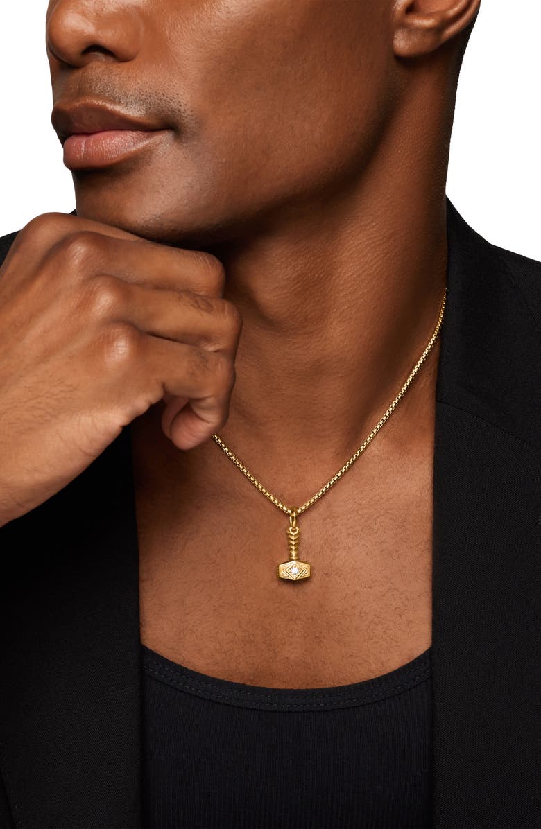 David Yurman Thor Hammer Amulet, Alternate, color, Gold