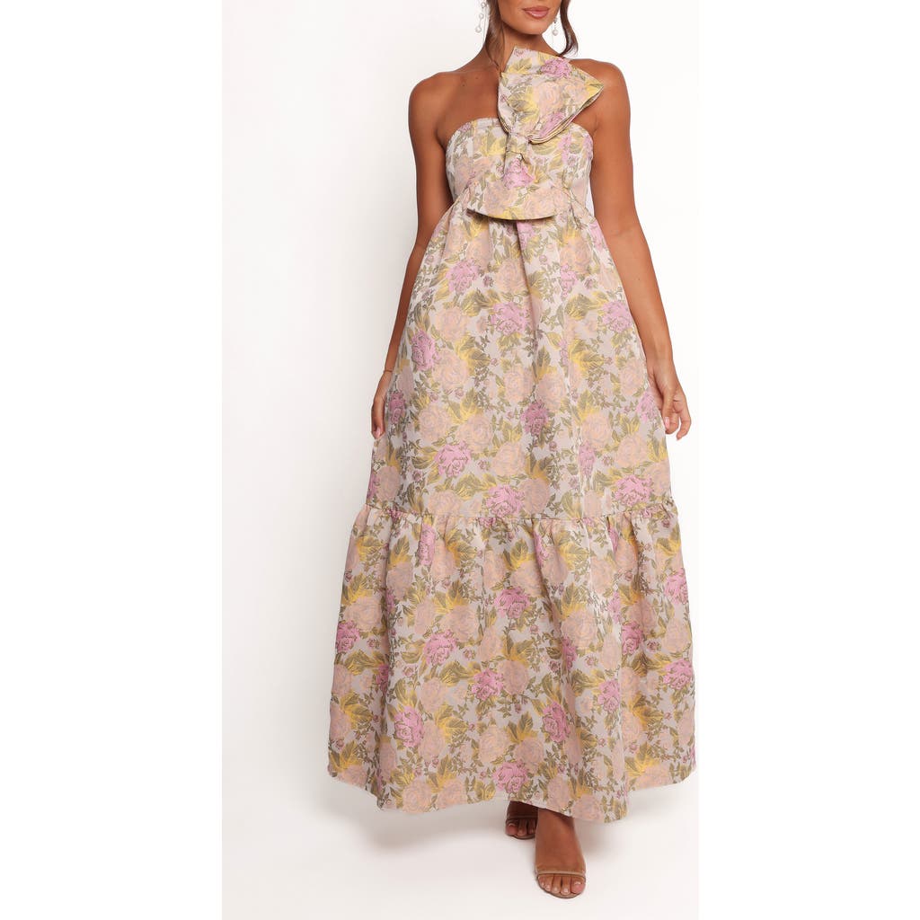 Petal And Pup Petal & Pup Bettina Floral Bow Front One-shoulder Maxi Dress In Multi
