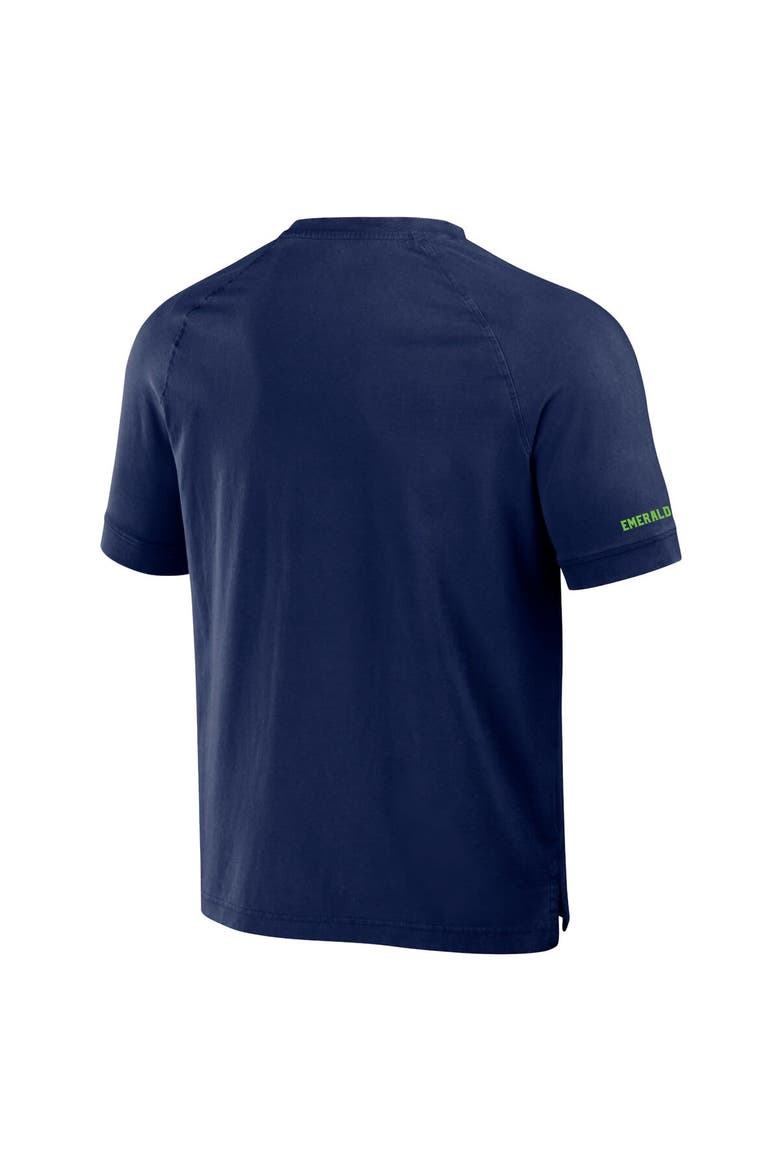 Men's NFL x Darius Rucker Collection by Fanatics College Navy Seattle Seahawks Washed Raglan Henley T-Shirt, Alternate, color, Navy