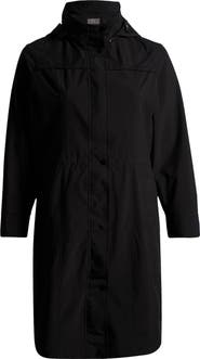 Gallery Water Resistant Hooded Raincoat