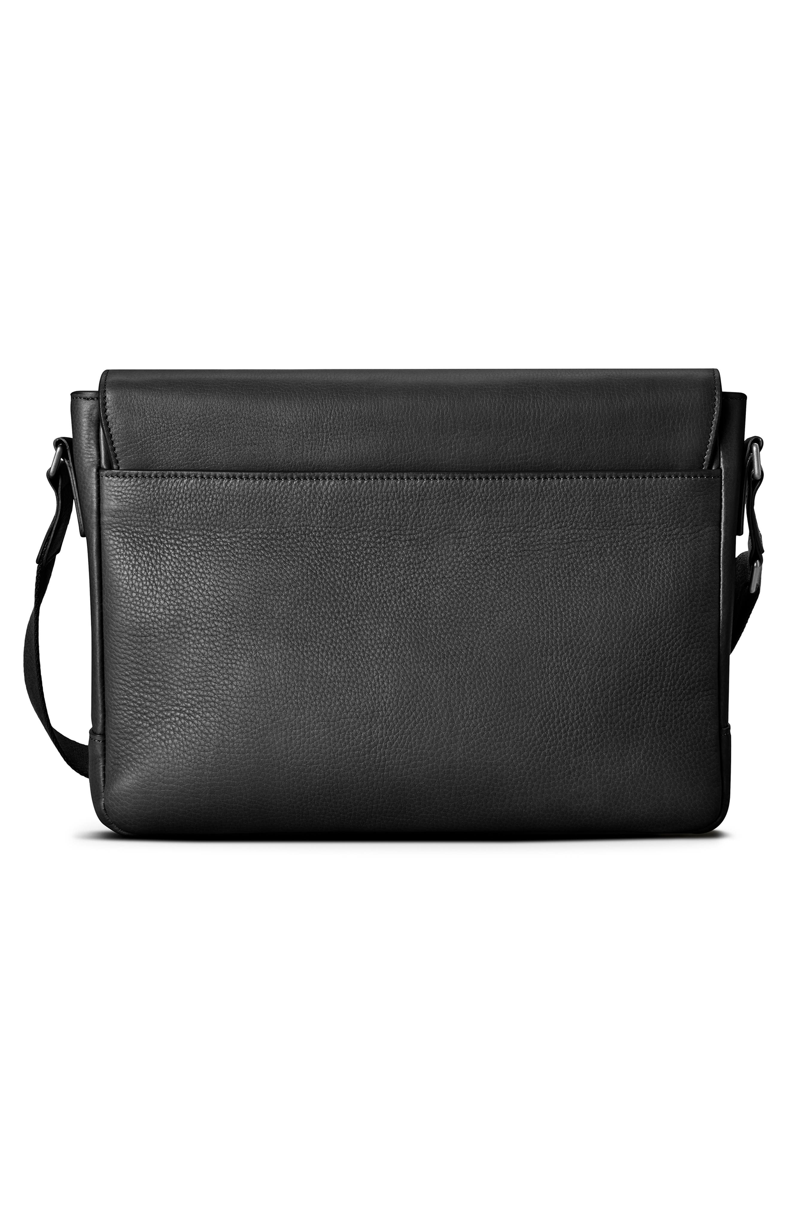 Shinola Slim Leather Messenger Bag, Alternate, color, 