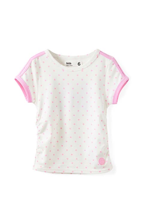 Kid's Soft Stretch Active Gathered Short Sleeve Baby Tee