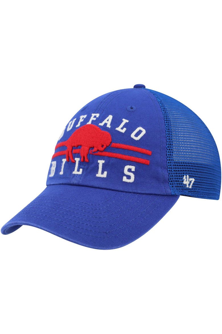 Men's '47 Royal Buffalo Bills Legacy Highpoint Trucker Clean Up Snapback Hat, Main, color, Royal