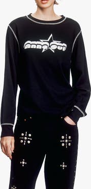 Anna Sui Logo Tees Thermal T-Shirt
