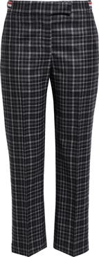 Thom Browne Gingham Side Tab Wool Trousers