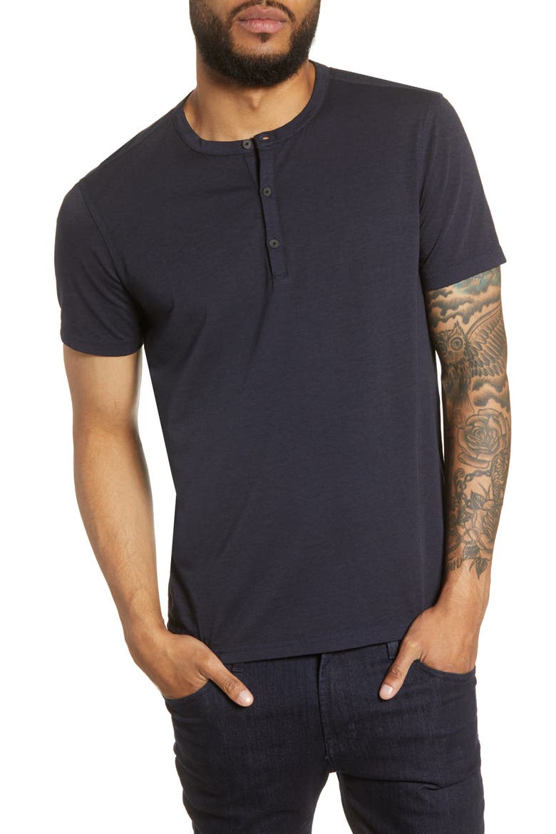 Regular Fit Henley T-Shirt, Main, color, NAVY