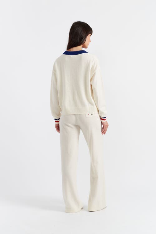 CHINTI & PARKER CHINTI & PARKER SNOOPY BADGE NAUTICAL WOOL CASHMERE CARDIGAN