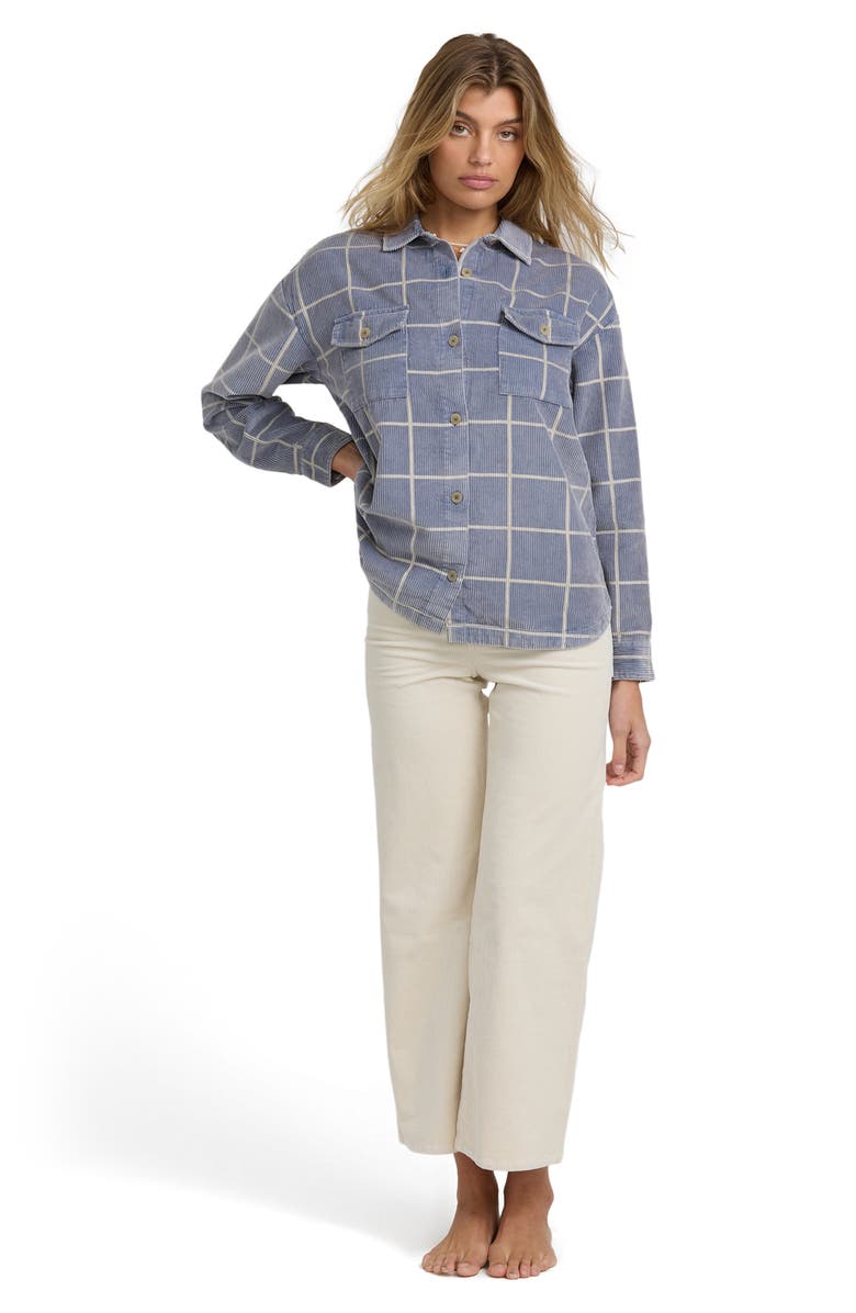 Billabong Fadeaway Corduroy Shacket, Alternate, color, Stone Blue