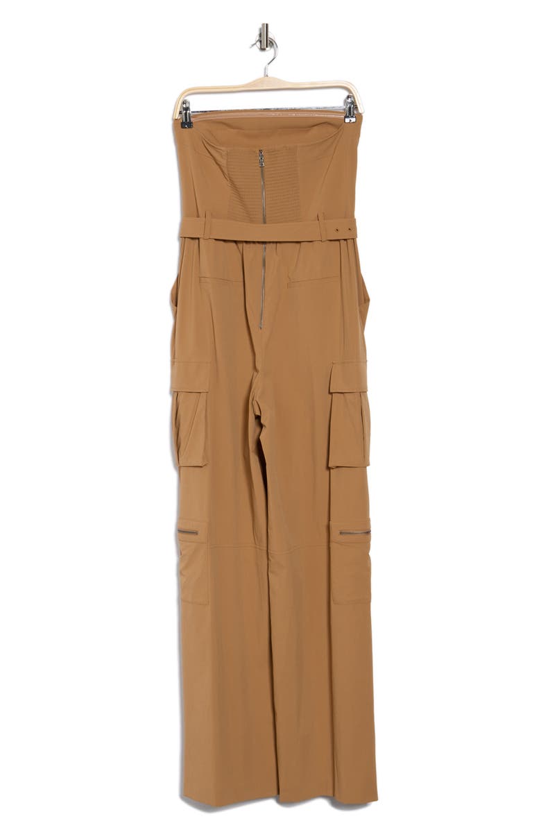 Alice + Olivia Sachiko Strapless Cargo Jumpsuit, Alternate, color,