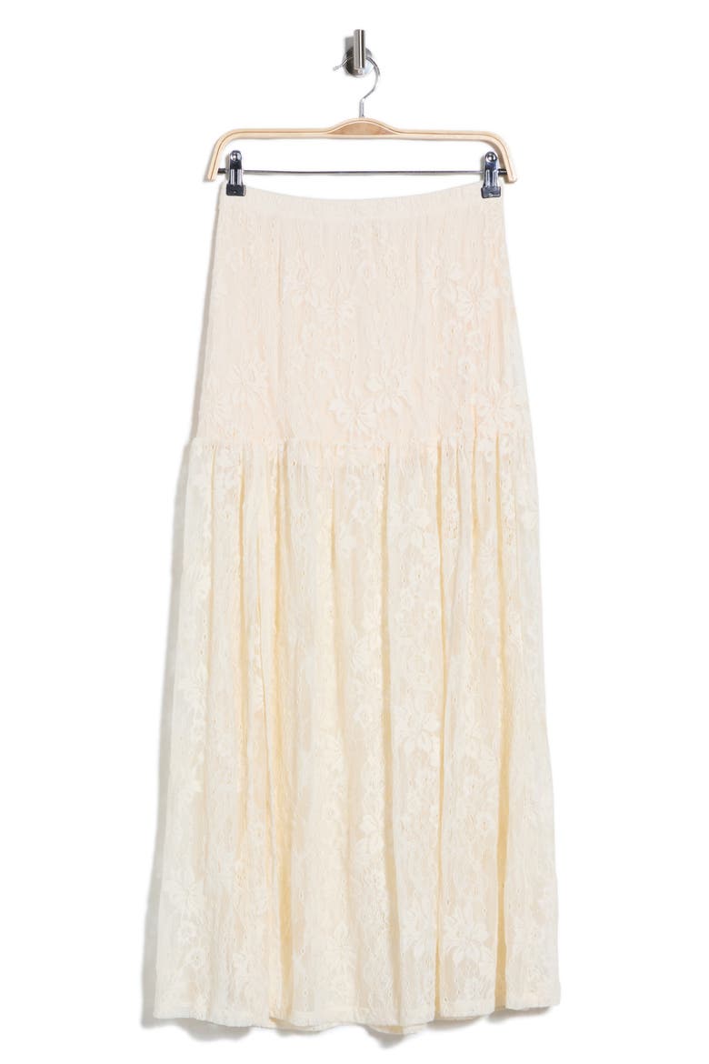 Nima Lace Maxi Skirt, Alternate, color, CHALK