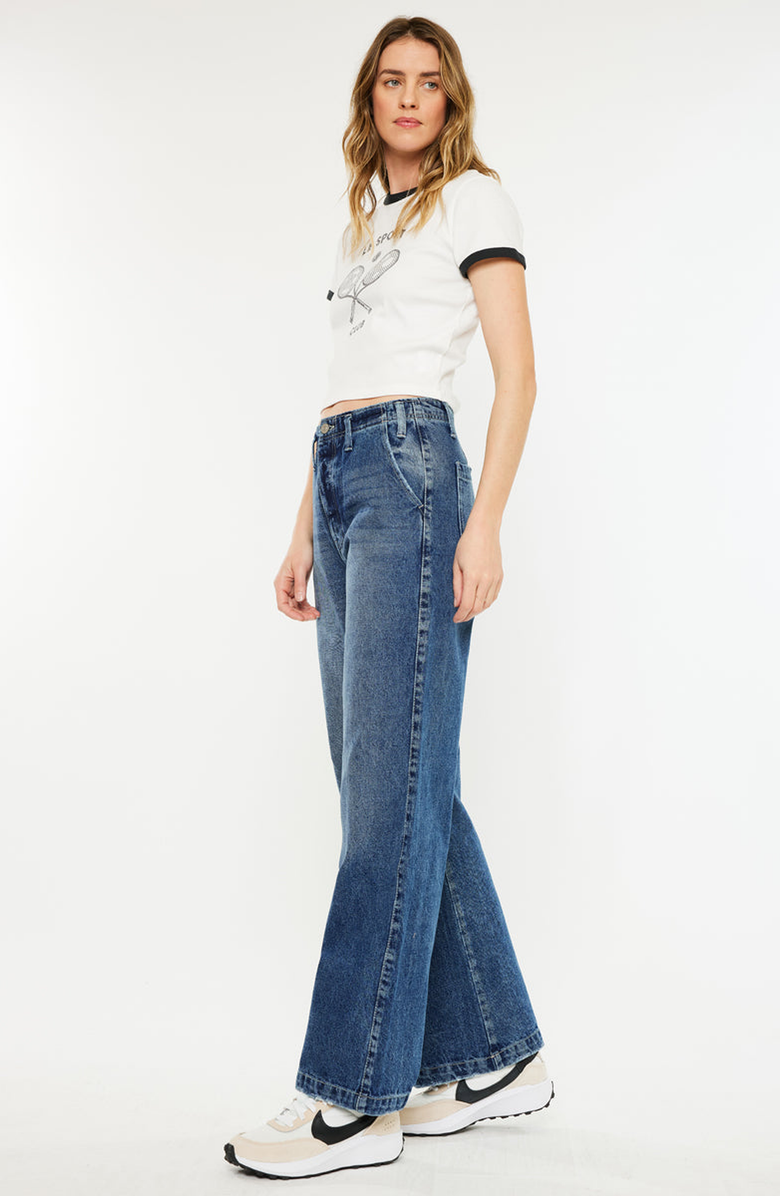 KanCan Sterling High Rise 90's Wide Leg Jeans, Alternate, color, Dark Wash
