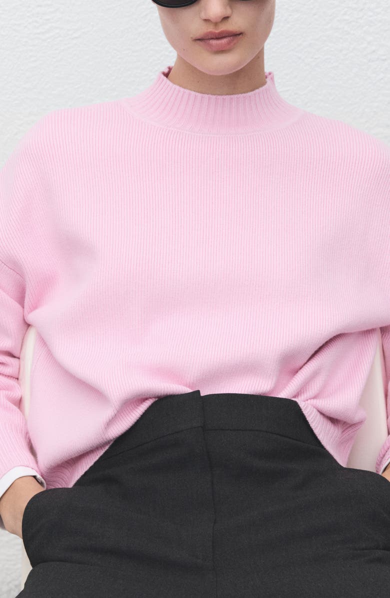 MANGO Rino Mock Neck Sweater, Alternate, color, Pink