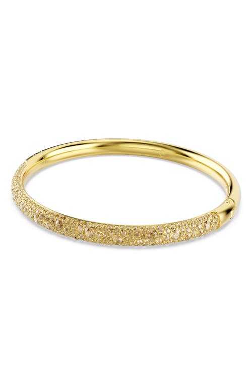 Swarovski Sublima Crystal Hinged Bangle Bracelet In Gold