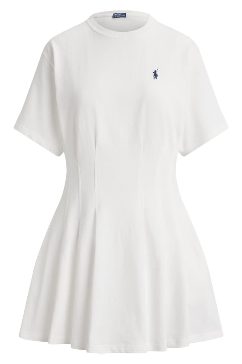 Pleated Cotton Jersey T-Shirt Minidress, Alternate, color, WHITE