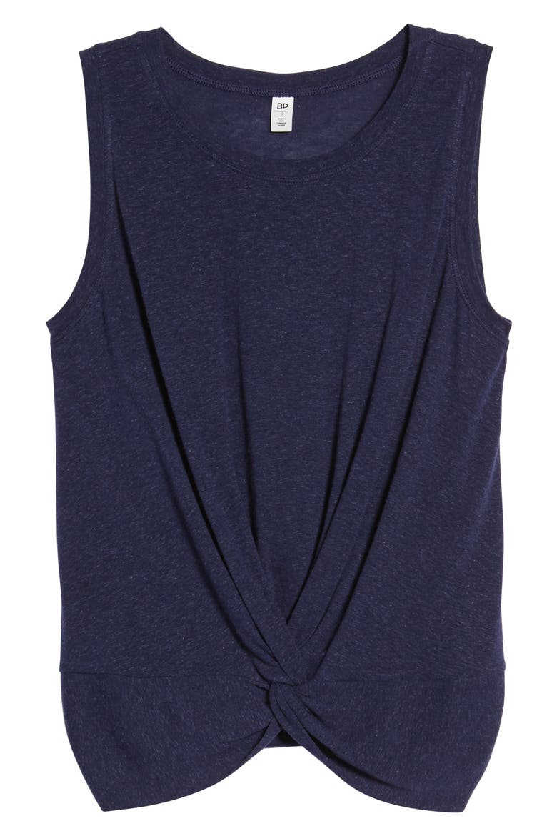 Twist Hem Tank, Alternate, color, NAVY PEACOAT