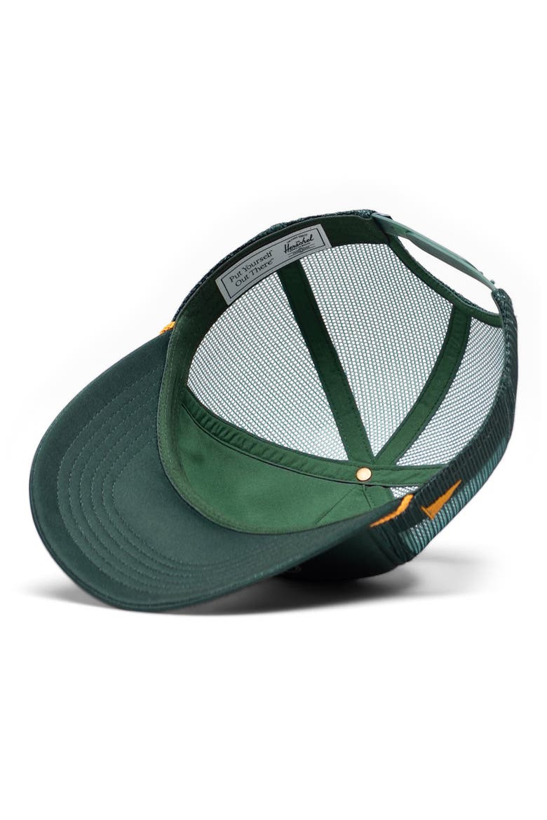 Marina Mesh Yachting Snapback Cap, Alternate, color, DARK GREEN