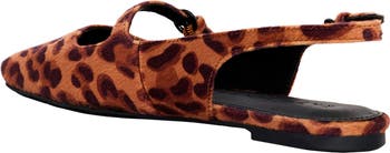 The Evie Faux Calf Hair Slingback Flat