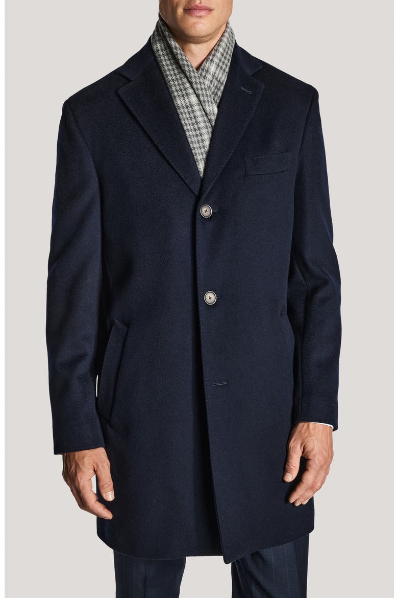 Wesley Wool and Cashmere Overcoat, Main, color, MIDNIGHT