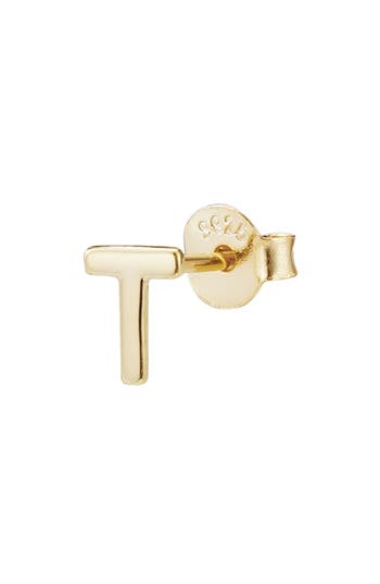 Adornia Fine Initial Stud Earrings