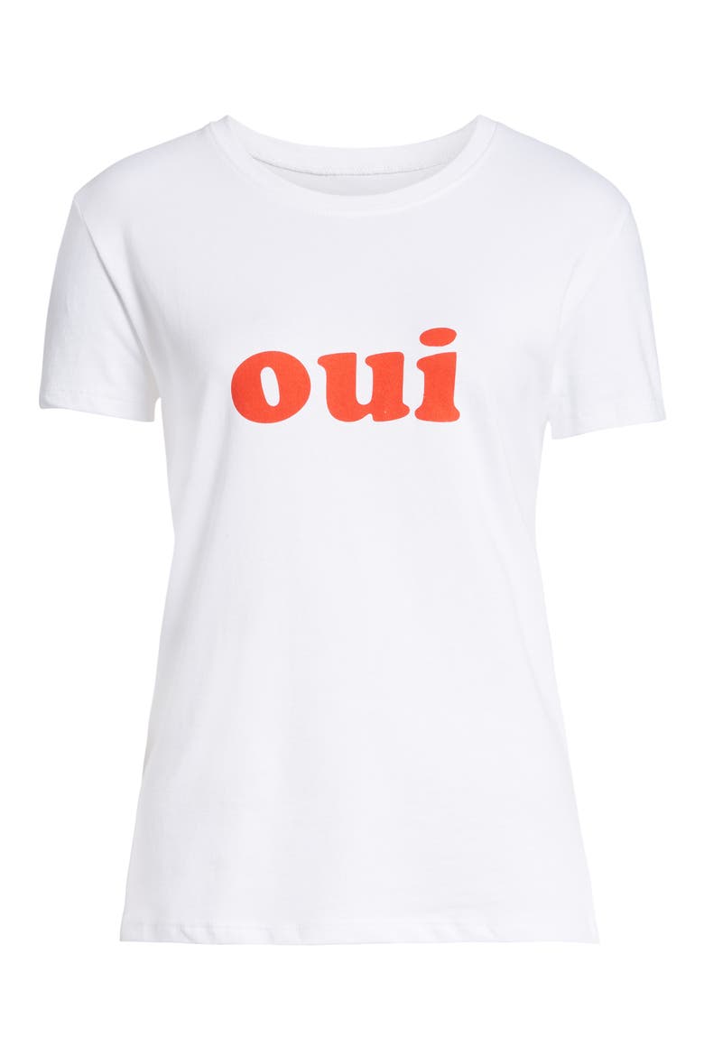 Oui Tee, Alternate, color, WHITE