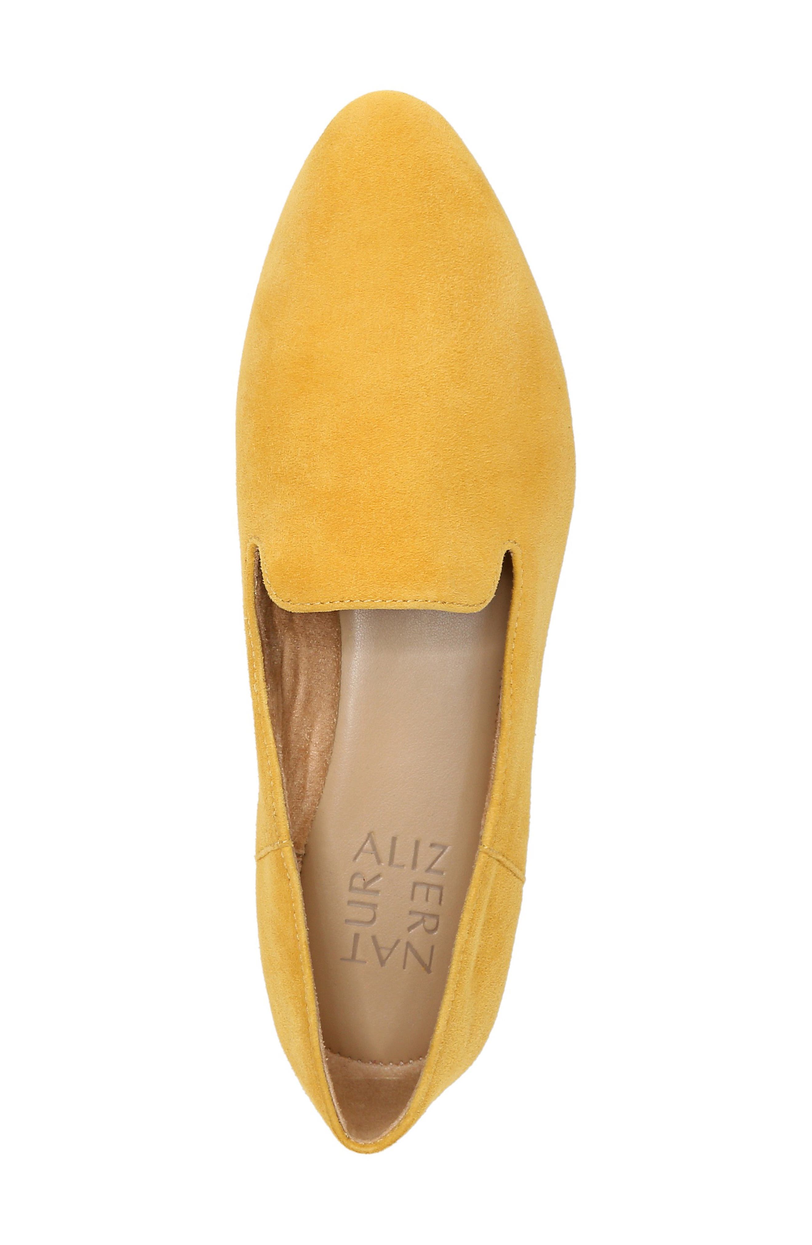 Lorna Collapsible Heel Loafer, Alternate, color, SUNSET YELLOW SUEDE