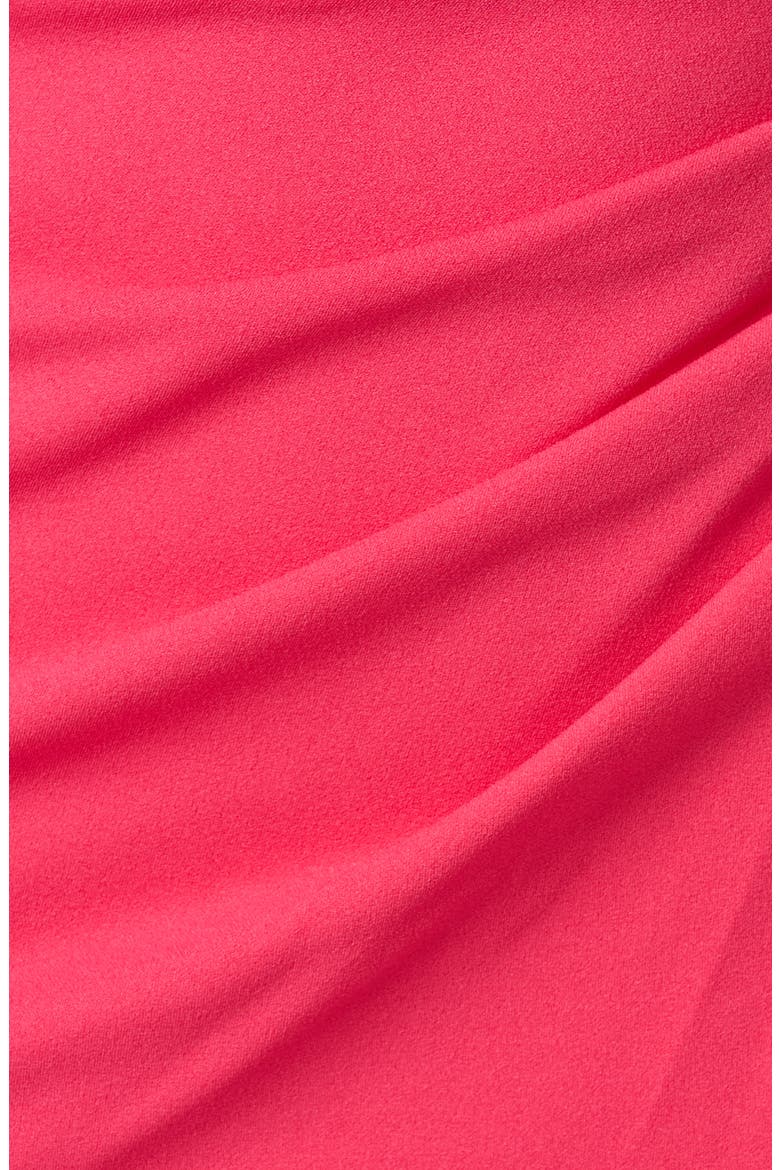Ruched Asymmetric Crepe Sheath Dress, Alternate, color, CAMELLIA
