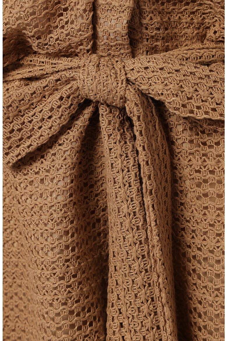 Culpo Open Stitch Cotton Romper, Alternate, color, MOCHA