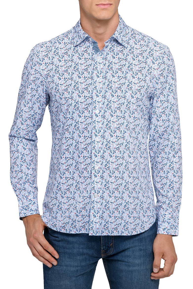 Fall Floral Woven Long Sleeve Basic, Main, color, MULTI