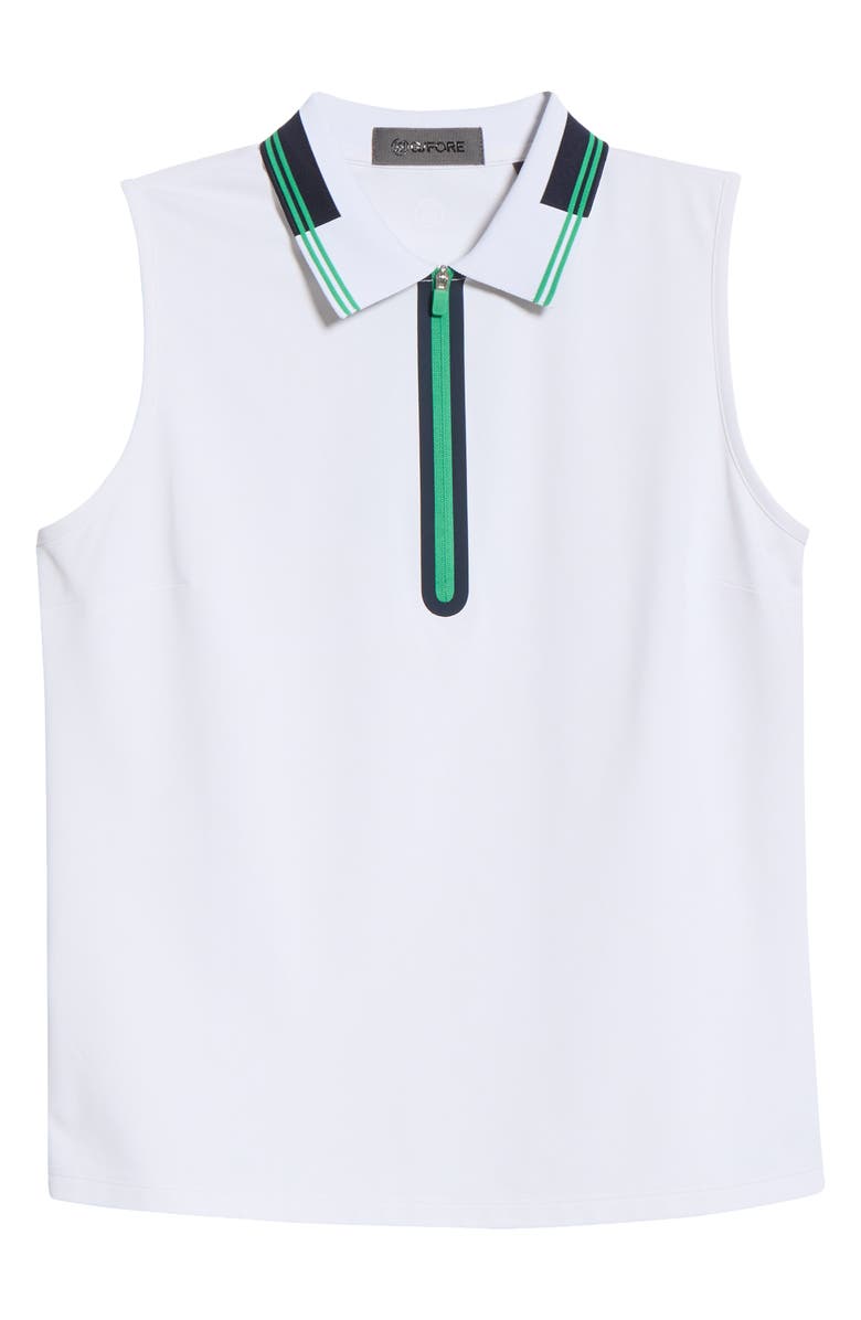 G/FORE Sleeveless Quarter Zip Polo, Alternate, color, Snow