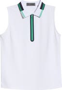 G/FORE Sleeveless Quarter Zip Polo