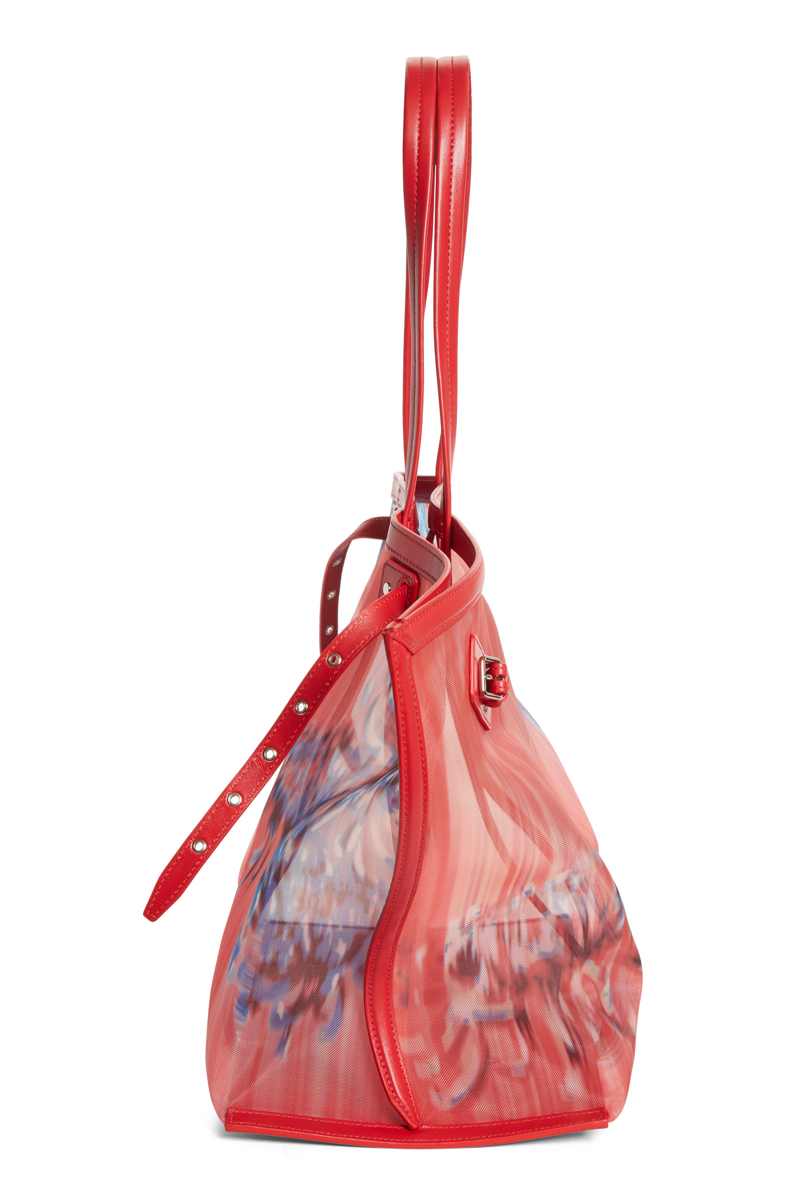 Proenza Schouler Days Mesh Carryall Tote, Alternate, color, Flame Multi