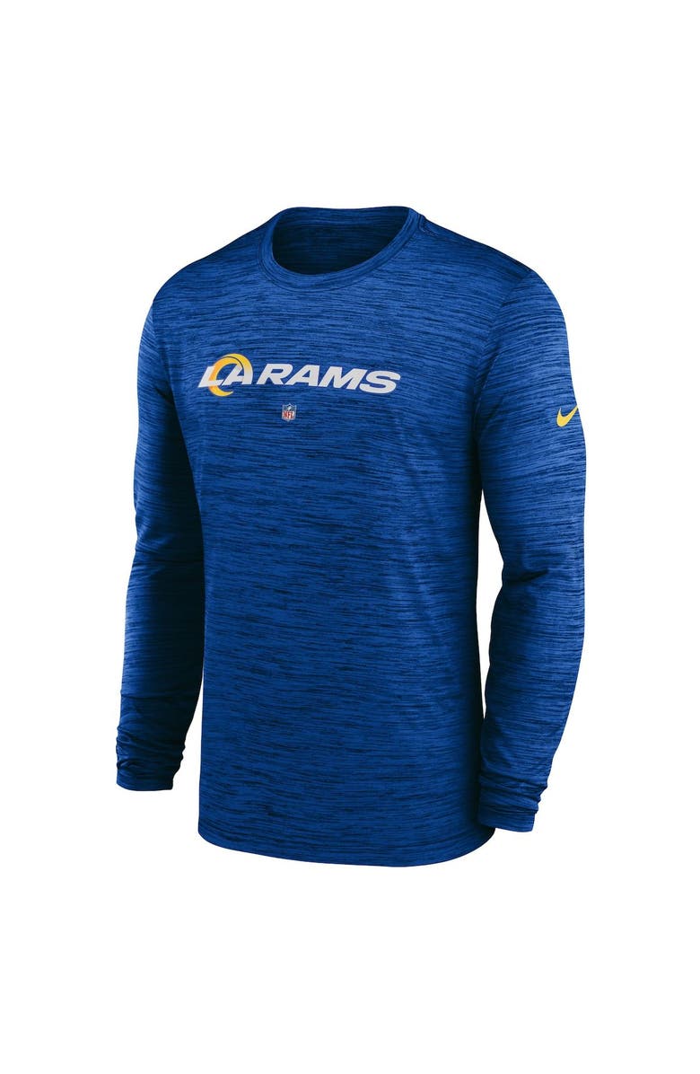 Nike Men's Nike  Royal Los Angeles Rams Sideline Team Velocity Performance Long Sleeve T-Shirt, Alternate, color, 