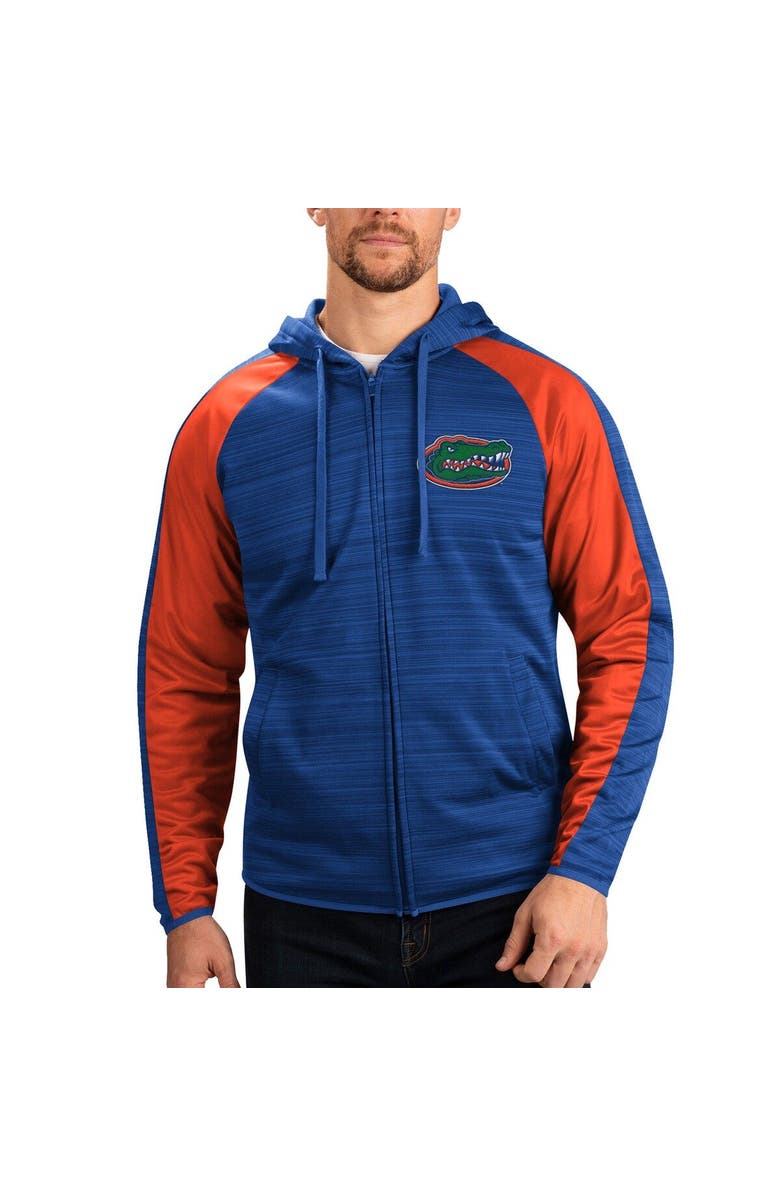 G-III SPORTS BY CARL BANKS Men's G-III Sports by Carl Banks Royal Florida Gators Neutral Zone Raglan Full-Zip Track Jacket Hoodie, Main, color, Royal